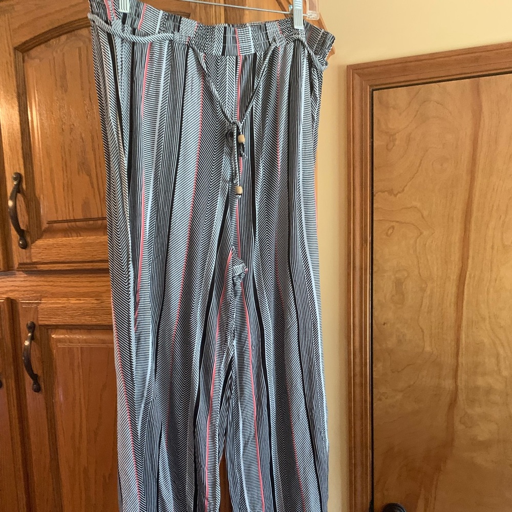 Wide leg knit pants